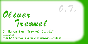 oliver tremmel business card